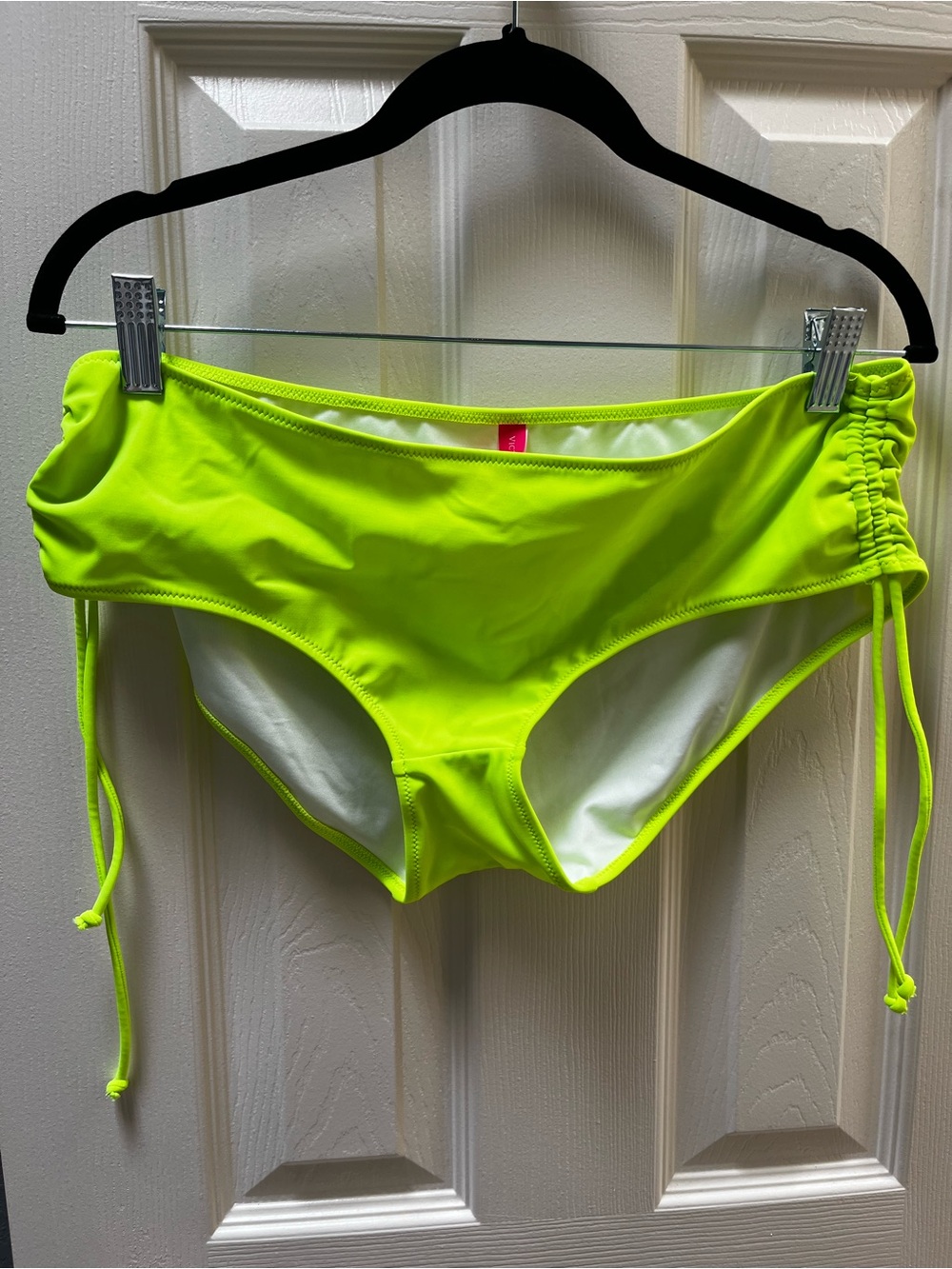Victoria's Secret Neon Lime Ruched Side Bikini Bottoms